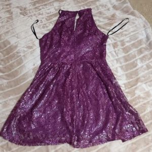 Lace Purple Dress